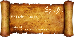 Szitár Judit névjegykártya
